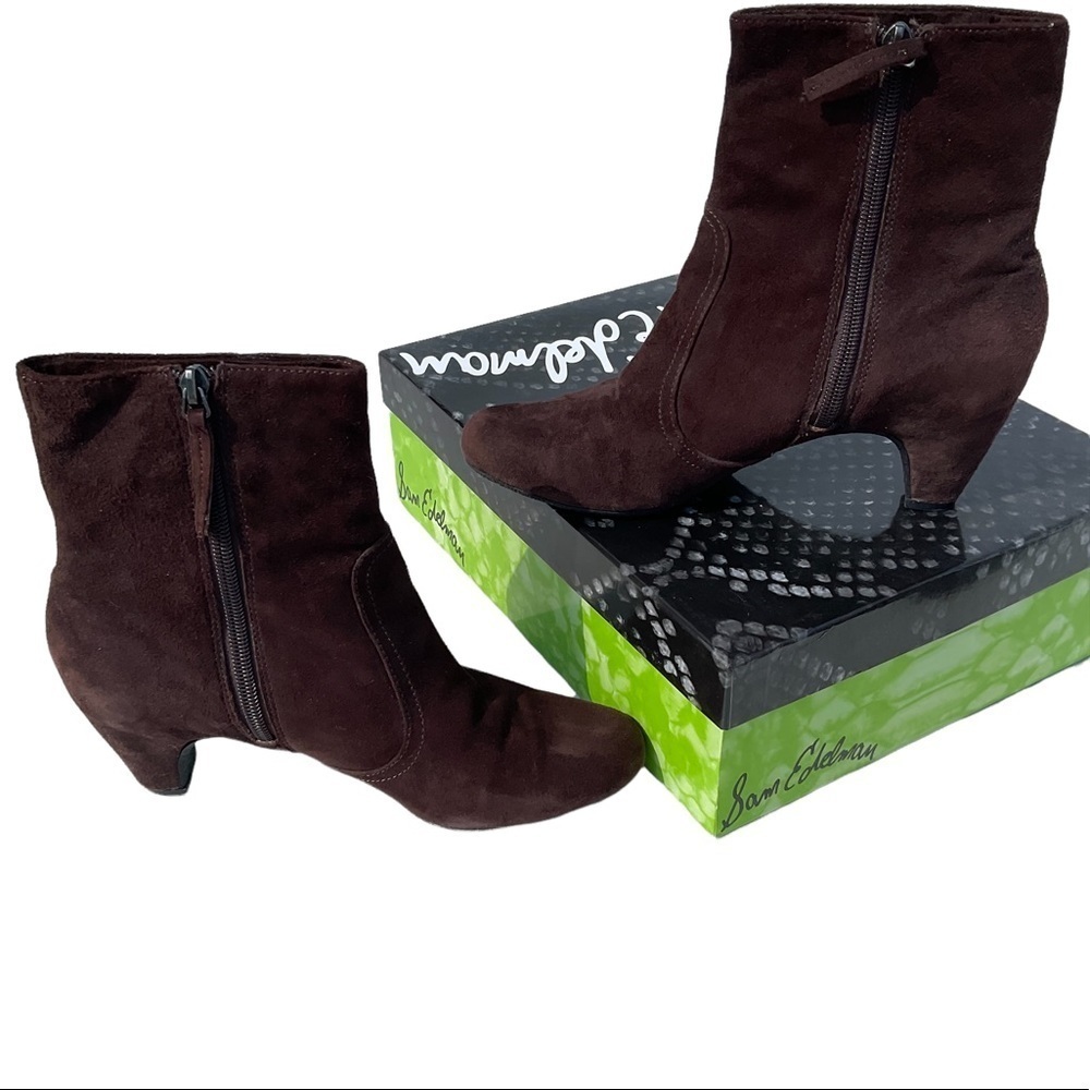 Sam Edelman Dark Brown Maddie Suede Ankle Boots / Booties